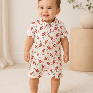 Little MVP Polo Romper (Item No.: BFR3006)