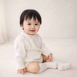 The Ivory Petal Romper (Item No.: BIR3003)